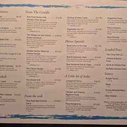The Village Inn - New menu updated