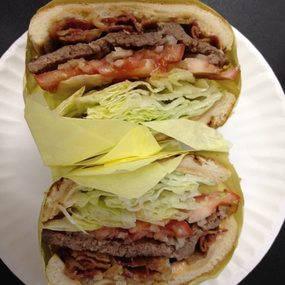 Burger Town - Bacon burger $3.83 with tax - Burgers Near Me - Fullerton, California