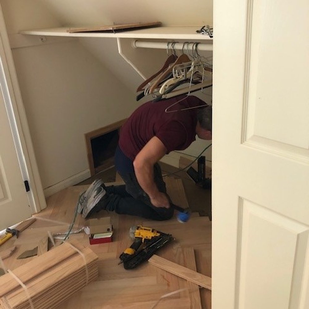 MasterCare Flooring - even in the closets we install the herringbone! - Flooring Near Me - Baltimore, Maryland MasterCare Flooring - even in the closets we install the herringbone! - Flooring Near Me - Baltimore, Maryland