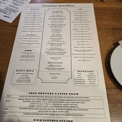 Menu photo 4 Panther Pub Allamuchy, NJ