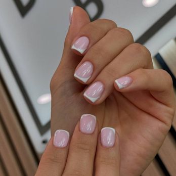 Backstage Beauty - Clean french style gel manicure - Nail Salons Near Me - Burbank, California Backstage Beauty - Clean french style gel manicure - Nail Salons Near Me - Burbank, California