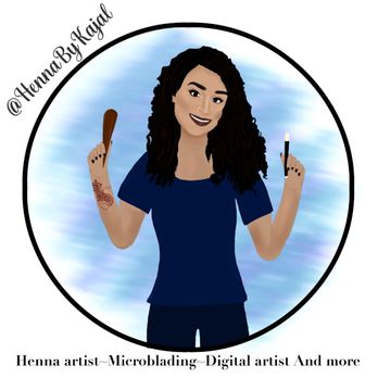 Henna By Kajal - Business cartoon logo - Henna Artists Near Me Henna By Kajal - Business cartoon logo - Henna Artists Near Me