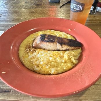 The Twisted Fork - The cheese grits with blackened salmon - Bars Near Me - Port Charlotte, Florida The Twisted Fork - The cheese grits with blackened salmon - Bars Near Me - Port Charlotte, Florida