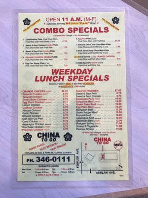 Menu photo 7 China To Go Clovis, CA