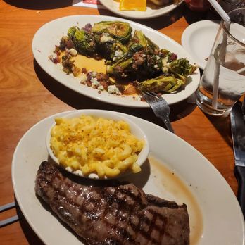 Black Angus Steakhouse - Mac and cheese, New York strip, and Brussel sprouts - Steakhouses Near Me - Glendale, Arizona Black Angus Steakhouse - Mac and cheese, New York strip, and Brussel sprouts - Steakhouses Near Me - Glendale, Arizona