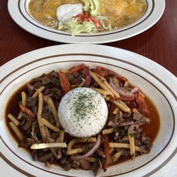 Carne Asada Burrito & Lomo Saltado Carne Asada Burrito & Lomo Saltado