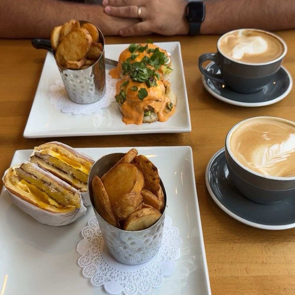 Eggspresso - Sausage The Sausage, Egg & Cheese and chorizo Benedict - Breakfast & Brunch Near Me - Petaluma, California Eggspresso - Sausage The Sausage, Egg & Cheese and chorizo Benedict - Breakfast & Brunch Near Me - Petaluma, California