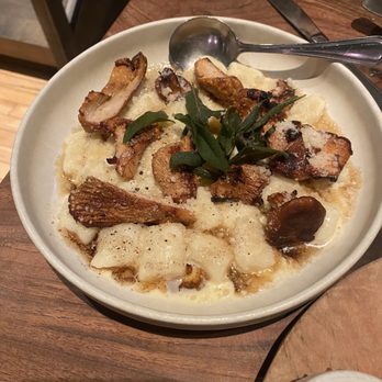 Little Star Diner - gnocchi + matsutake mushrooms in brown butter sauce - Diners Near Me - Bozeman, Montana
