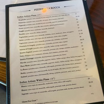 Pizzeria La Rocca - Menu shot - Pizza Near Me - Seattle, Washington Pizzeria La Rocca - Menu shot - Pizza Near Me - Seattle, Washington