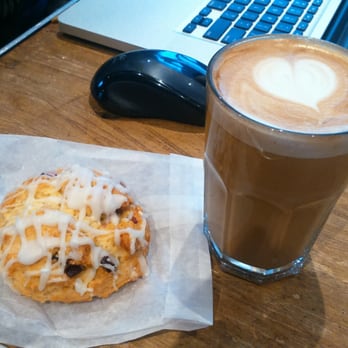 Jimmy's Coffee - Americano misto and lemon cranberry scone - Coffee & Tea Near Me - Toronto, Ontario