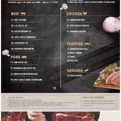 Tai Chi Iron BBQ - Menu