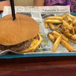 Burger Barge - BBQ burger with fries