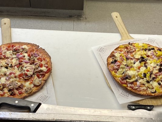 Photo of The Pizza Press - Santa Ana, CA, US. Cauliflower Publish Your Own Pizzas