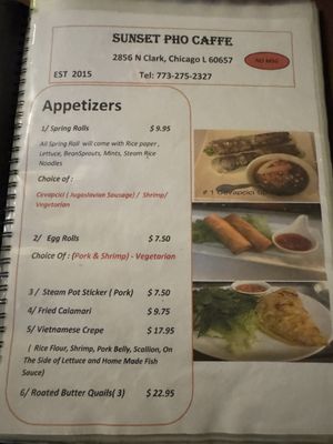 Menu photo 3 Sunset Phở Caffe Chicago, IL