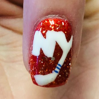 Princess Nails and Spa - My nails for my trip up north to New York, for attending my NY Islanders game - Nail Salons Near Me - Hernando, Florida Princess Nails and Spa - My nails for my trip up north to New York, for attending my NY Islanders game - Nail Salons Near Me - Hernando, Florida