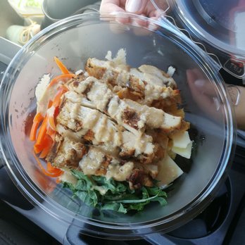 Global Bistro - This was my bowl of chicken, carrot, cheap tasting kale and rice with cheese. No recommend, except for the sauce. - Breakfast & Brunch Near Me - Fairfax, Virginia Global Bistro - This was my bowl of chicken, carrot, cheap tasting kale and rice with cheese. No recommend, except for the sauce. - Breakfast & Brunch Near Me - Fairfax, Virginia