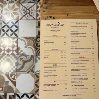CONTRABANDO - Menu - Tapas Bars Near Me - Llucmajor, PM