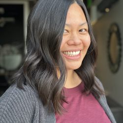 Alex L Hair Studio - Soft layered mid length haircut.