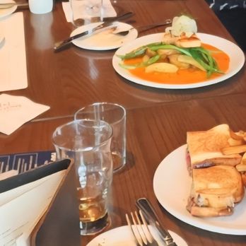 Burtons Grill & Bar - Fish sandwich, salmon Romesco & brisket grilled cheese sandwich - New American Near Me - Plantation, Florida
