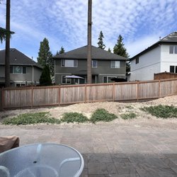 Western Hemlock Tree & Stump Service - After - they did a great job and no damage to the fence.  (I do plan on replanting trees.)