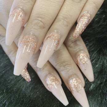 Megan's Nails II - Full set ombré glitter - Nail Salons Near Me - Fort Mitchell, Alabama