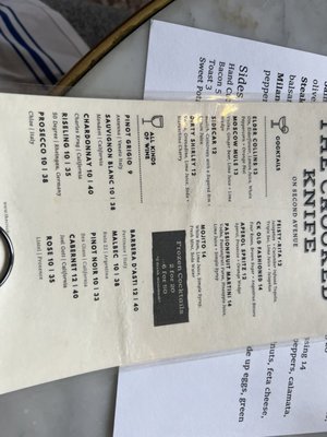 Menu photo 1 The Crooked Knife New York, NY