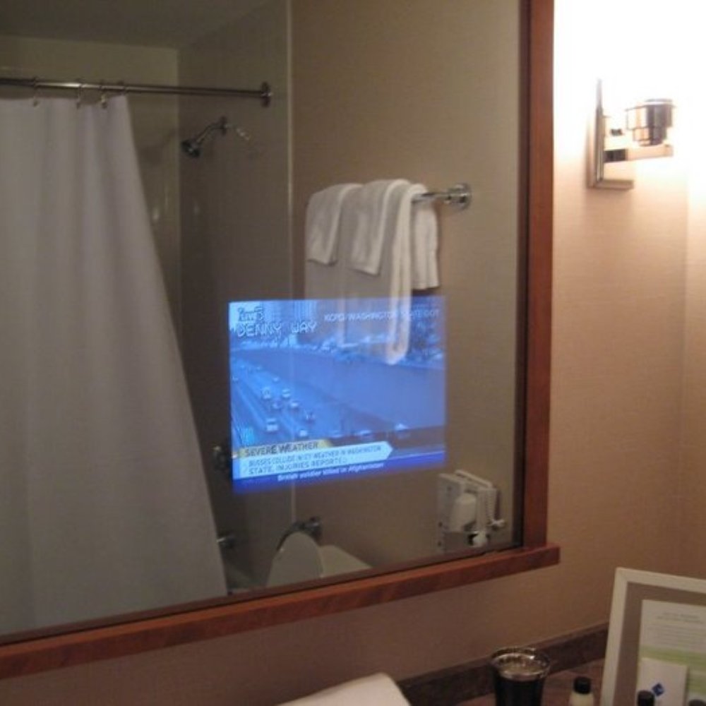 The Charles Hotel - TV in the mirror in the bathroom! Ah the wonders of technology - Hotels Near Me - Cambridge, Massachusetts The Charles Hotel - TV in the mirror in the bathroom! Ah the wonders of technology - Hotels Near Me - Cambridge, Massachusetts