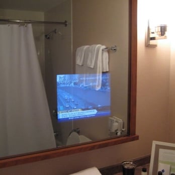 The Charles Hotel - TV in the mirror in the bathroom! Ah the wonders of technology - Hotels Near Me - Cambridge, Massachusetts The Charles Hotel - TV in the mirror in the bathroom! Ah the wonders of technology - Hotels Near Me - Cambridge, Massachusetts