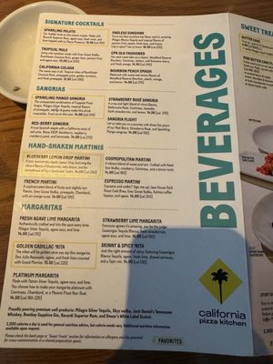 Menu photo 3 California Pizza Kitchen Sarasota, FL Menu photo 3 California Pizza Kitchen Sarasota, FL