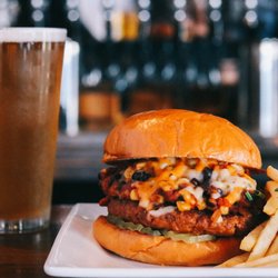 Founders Ale House - Vegan Chili Cheese Burger