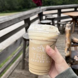 Maple + Butter Pecan Cold Foam Iced latte