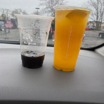 Mr. Wish - Here is the fruit teas with apparently no pieces... and the side the boba... that I can put together sometime later.... - Bubble Tea Near Me - Kew Gardens, New York Mr. Wish - Here is the fruit teas with apparently no pieces... and the side the boba... that I can put together sometime later.... - Bubble Tea Near Me - Kew Gardens, New York