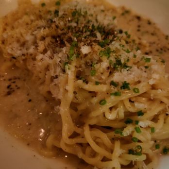 Little Donkey - Caccio e Pepe with Miso Ramen - Tapas/Small Plates Near Me - Cambridge, Massachusetts