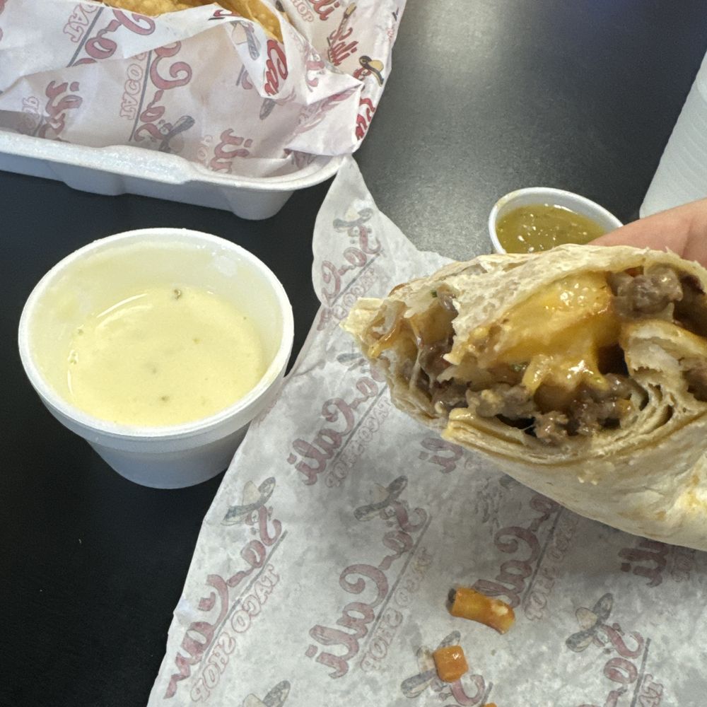 California Burrito % 4oz chips and queso California Burrito % 4oz chips and queso