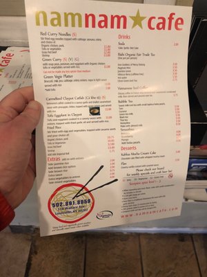 Menu photo 7 Namnam Cafe Louisville, KY