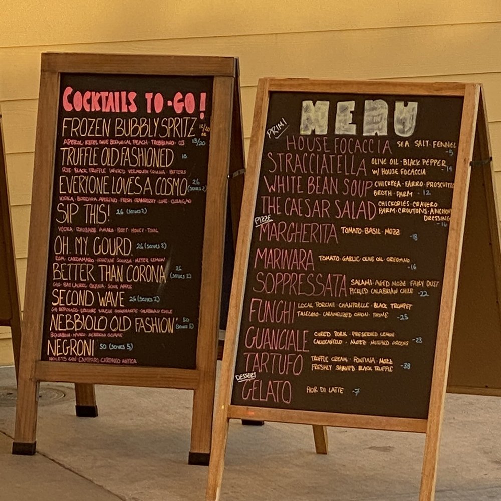 Mentone - Menu boards - Italian Near Me - Aptos, California