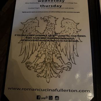 Roman Cucina - Italian Near Me - Fullerton, California