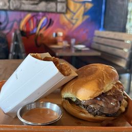 Aatma Burger with tots