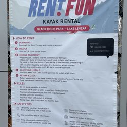 Black Hoof Park - Kayak rental information and instructions
