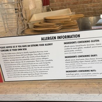 Your Pie - Allergan ingredients - Italian Near Me - Lawrenceville, Georgia Your Pie - Allergan ingredients - Italian Near Me - Lawrenceville, Georgia