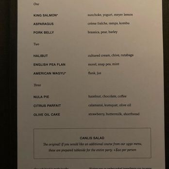 Canlis - Menu - May 2025 - New American Near Me - Seattle, Washington Canlis - Menu - May 2025 - New American Near Me - Seattle, Washington