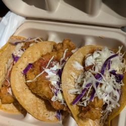Fish tacos ($2.50 each on taco Tuesday)