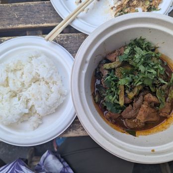 Rose's - "claypot" rice with pork+bitter melon curry - Desserts Near Me - Durham, North Carolina