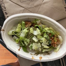 1/2 chicken 1/2 Barbacoa and 1/2 Sofritas Bowl