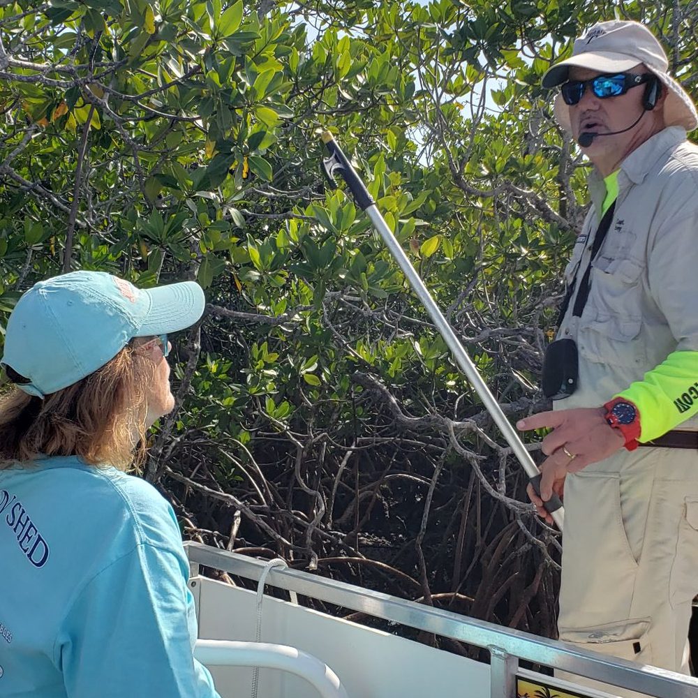 Captain Sterling's Boat Tours - Captain Tony talking about the Mangroves - Boat Tours Near Me - Key Largo, Florida