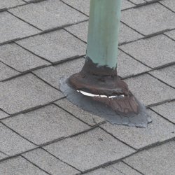 Beatty Home Inspection - Missing proper plumbing boot observed at roof penetration.