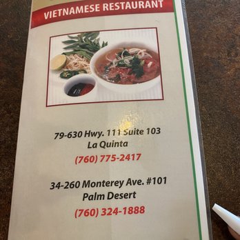 Pho Vu - Front of menu - Vietnamese Near Me - La Quinta, California Pho Vu - Front of menu - Vietnamese Near Me - La Quinta, California