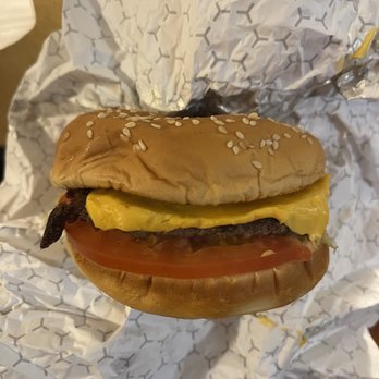 Frugals - 1/4 Lb . Bacon Cheese Burger with Tomatoes - Fast Food Near Me - Port Angeles, Washington Frugals - 1/4 Lb . Bacon Cheese Burger with Tomatoes - Fast Food Near Me - Port Angeles, Washington