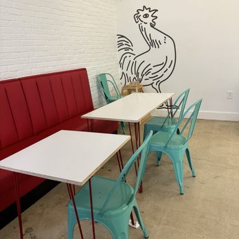Two Roosters Ice Cream - Cute little indoor sitting area. There more indoor seating than at the other location. - Ice Cream & Frozen Yogurt Near Me - Wake Forest, North Carolina Two Roosters Ice Cream - Cute little indoor sitting area. There more indoor seating than at the other location. - Ice Cream & Frozen Yogurt Near Me - Wake Forest, North Carolina