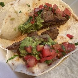 Carne Asada Taco - Steak el fresco style (w pico and guac) Carne Asada Taco - Steak el fresco style (w pico and guac)